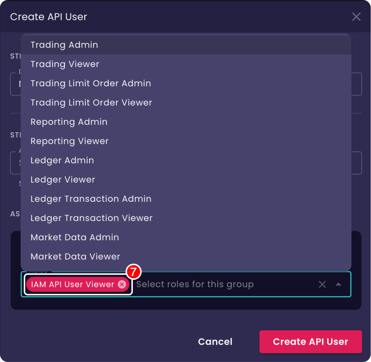 Create API User Dialog 3
